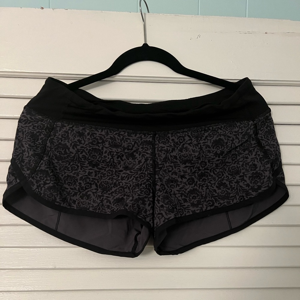 Floral Lululemon Shorts size 6